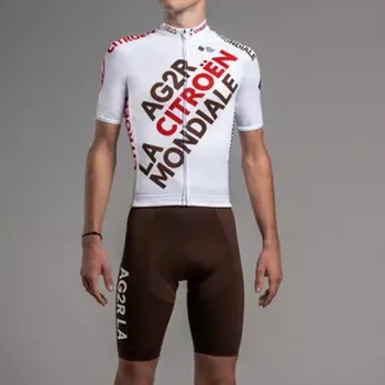 2021cycling kostiumas Ag2r-Citroën vasaros dviračių džersis vyrų maillot ciclismo kišenėje šviesos 