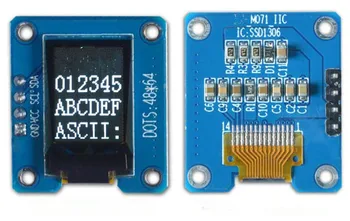 0.71 coliai 4PIN Baltas OLED Modulis SSD1306 Ratai IC 48*64 IIC Sąsaja