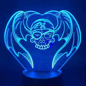 Led Nakties Šviesos Lampara 3D Lempos Vaizdo Šviesos Efektas Naktį Šviesos diodų (Led Ryškus Pagrindo Spalva Keičiasi Naktį Šviesos diodų (Led) Vaikų Dovanų