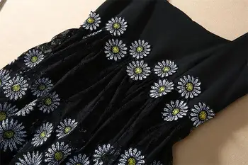 Moterų Maxi Suknelė 2020 M. Aukštos Kokybės Pavasarį, Vasarą ir tūpimo Tako Rankovių Nėriniai Siuvinėjimo Spageti Dirželis Atsitiktinis Ilgos Suknelės NP0944Y