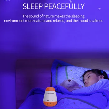 Smart Muzikos Baltas Triukšmas Balso Jutiklis Įkrovimo Kūdikių Terapijos Mini Garso Triukšmo Mašina Nešiojamų Miega Kvėpavimas Šviesa