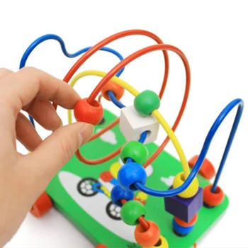 Kūdikio Priekaba Labirintas Skaičiavimo Karoliukai Žaislas Saugus Švietimo Plaything Vaikams, Rankomis Akis Koordinavimo Galimybes