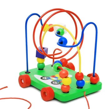 Kūdikio Priekaba Labirintas Skaičiavimo Karoliukai Žaislas Saugus Švietimo Plaything Vaikams, Rankomis Akis Koordinavimo Galimybes