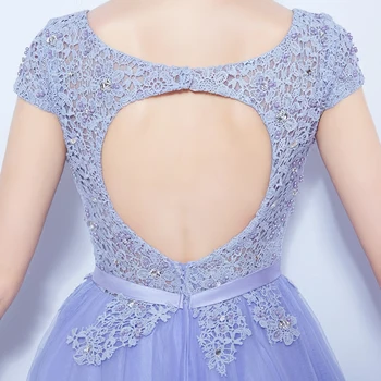 2016 naują atvykimo akcijų motinystės plius dydis vestuvių suknelė vakarinę suknelę trumpomis rankovėmis linijos sexy ilga princesė Violetinių Nėrinių 2370