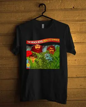 Naujas The Beach Boys Endless Summer T-shirt Juoda Vyrams JAV Pasirinktinis Dydis S-3XL Trumpas Rankovės Juokinga Projekto viršuje tee