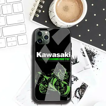 Kawasaki moto Telefono dėklas Grūdintas Stiklas iPhone 12 pro max mini 11 Pro XR XS MAX 8 X 7 6S 6 Plus SE 2020 atveju
