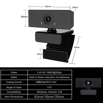 Kamera Full HD 1080P Web Kamera su Triukšmo Mažinimo Mikrofonas 