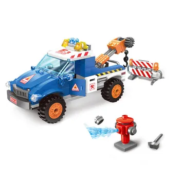 Nauja Vaikų Smagu tilptų Miestas Ledų Automobilį, Policijos Priežiūra, gaisrinė mašina ABS Modelio Blokai Kit Žaislai Vaikas Dovanos