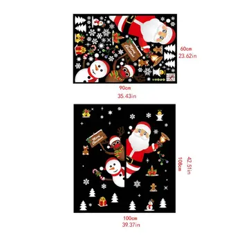 Kalėdų Siena Lipdukas Nuimamas Lokys, Briedis Lango Stiklo Scenos Išdėstymas Durų Ir Langų Dekoro Ir Namų Dekoro