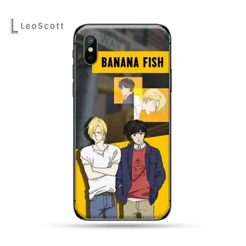 Karšto Anime ir Animacinių filmų Bananų Žuvų funda coque padengti Telefono dėklas skirtas iPhone 11 12 pro XS MAX 8 7 6 6S Plus X 5S SE 2020 XR