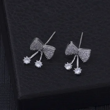 Korėjos mados lankas ausies segtukas be pervėrė auskarai moterims inkrustacijos kristalų cirkonis visas rungtynes, pora papuošalai dovana