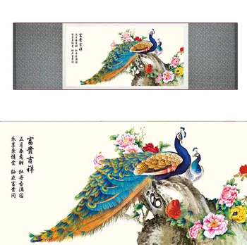 Tradicinis kinų povas tapybos Kinų plauti tapybos paukščių ir gėlių nuotrauką