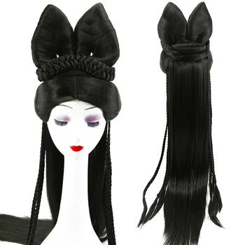 Black princess plaukų produktų, skirtų moterų, han dinastijos karalienė priedai TV movie Play prekių studija, fotografijos karnavalas galvos apdangalai