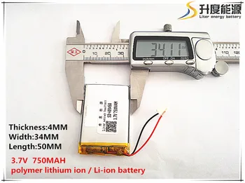 5vnt [SD], 3,7 V,750mAH,[403450] Polimeras ličio jonų / Li-ion baterija ŽAISLŲ,CENTRINIS BANKAS,GPS,mp3,mp4,mobilųjį telefoną,garsiakalbis