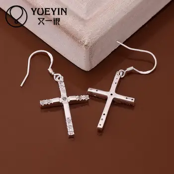 X auskarai Didmeninės sidabro padengtą ilgai Tabaluoti auskarai moterims vestuvių papuošalai mamai dovanų