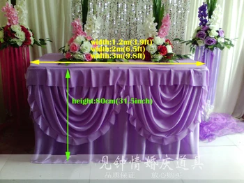 Prabangių Vestuvių suppiles ledo šilko stalo sijonas vestuvių puotą lauko stalo apdailos(galite pakeisti spalva ir dydis kaip norite)