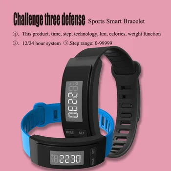 Skaitmeninis LCD Silikono Wirstband Pedometer Paleisti Žingsnis Pėsčiomis Kalorijų Skaitiklis Riešo Moterų ir Vyrų Fitneso Sporto Laikrodžio Apyrankė