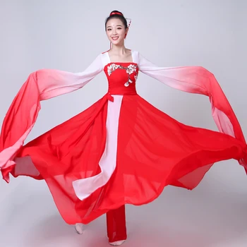 Šokių drabužių rankovės elegantiškas klasikinio šokio kostiumų šokio kostiumai moterų 2019 m. naujas gaivus ir elegantiškas Kinų stiliaus
