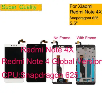 Aukštos Kokybės LCD+Rėmas Xiaomi Redmi Pastaba 4X LCD Ekranu, Skirtas Redmi 4 Pastaba Pasaulio Versija LCD Tik Snapdragon 625