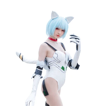 EVA Ayanami Rei Ver Versija Cosplay Kostiumų Moteris Katė Mergina Seksualus Jumpsuit Suknelė Anime Cosplay