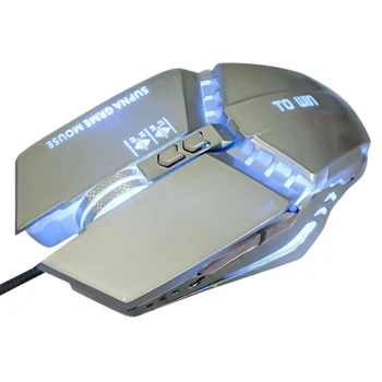 Ergonomiškas Laidinio Žaidimų Pelės Mygtuką 7 LED 3200DPI USB RGB kompiuterinę Pelę su Apšvietimu PC Nešiojamas VDX99