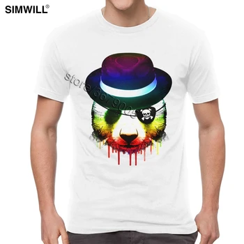 Prekės Naujausią marškinėliai vyriški Medvilnės Panda Head Hunter Tee Trumpas Rankovės Spalvų Spausdinimo Gyvūnų Atsitiktinis Marškinėlius Dovanų Idėja Prekes