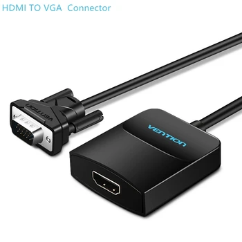 Abay VGA į HDMI Adapteris 1080P VGA Male HDMI Moterų Keitiklis Su Garso Kabelis PS4 HDTV Projektorius VGA Kompiuterio Skaičiuoklė
