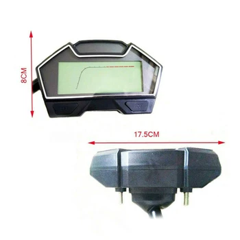 Variklio alyvos ekranas Motociklo plika automobilių modifikuotų LCD priemonės greitis reguliuojamas N1-6 pavarų greičio tepalo kiekį vandens temperatūra