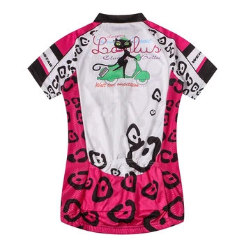 2017 Raudona Katės Dviračių Džersis Šortai Moterų Dviračių jersey Rinkiniai Pro Bike drabužius Mergina Viršų trumpomis rankovėmis dviračiu dėvėti dviračių Marškinėliai