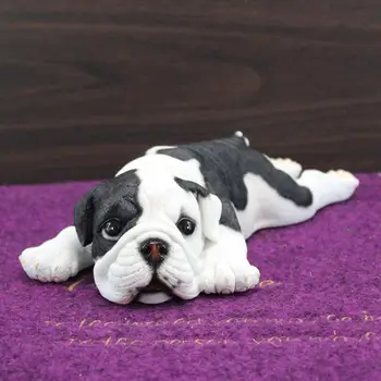 Gulėdamas Miegoti Prancūzų Buldogas Šuniuką - Gyvenime, Pavyzdžiui, Statulėlės Statula Sode