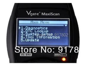 2013 Geriausia Kodas Skaitytojai Vgate Maxiscan VS890 su Multi-Language Diagnozuoti Automobilius, gamyklos su aukštos kokybės !PREK.KOD 1PC
