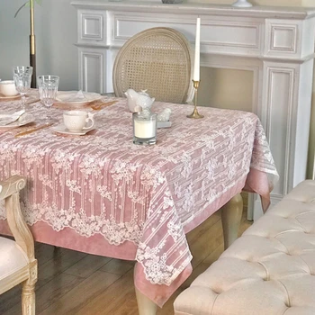 Staltiesė stačiakampio stalo dangtis nėriniai siuvinėjimo Europos stiliaus gyvenamasis kambarys, virtuvė, staltiesė užsakymą namų puošybai