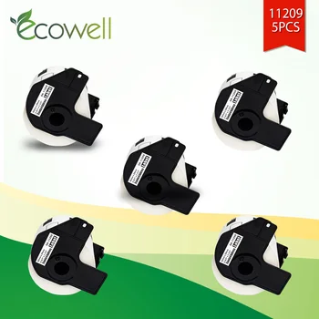 Ecowell 5Rolls 4000pcs etiketės Suderinama Brother DK-11209 DK11209 Terminio Popieriaus Brolis QL Etikečių Spausdintuvas QL-500 QL-550