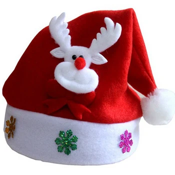 1pcs Karšto Santa LED lemputės Mirksi Kostiumas Šalis Red Hat Bžūp Vaikai Vaikų Kalėdos, Kalėdos Šalis Mielas Bžūp Naujųjų Metų Dovanos Dekoras