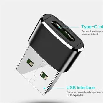 Išorės C Tipo Moterų OTG Jungties Adapteris USB 2.0 Male USB C Kabelis Mini Adapteris