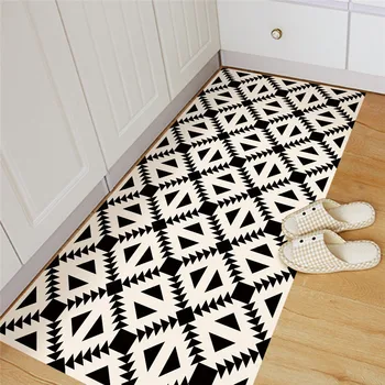 Smėlio & black geometrijos imitacija keraminių plytelių lipduką Virtuvės Studijuoti Kambarys vandeniui neslidus dilimui grindų lipdukai