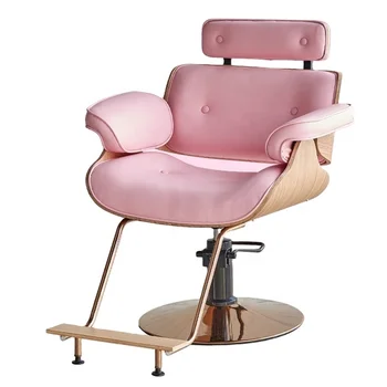 Cadeira para barbearia medienos kirpykla kėdė naudojama barber kėdės