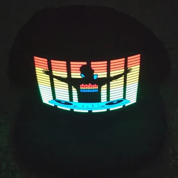 Apšviesta Aktyvuotas Beisbolo kepuraitę DJ Skirta LED Mirksi Skrybėlę Atostogų Šalis Skrybėlę Nuimamas Ekrano Vyrams Ir Moterims