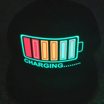Apšviesta Aktyvuotas Beisbolo kepuraitę DJ Skirta LED Mirksi Skrybėlę Atostogų Šalis Skrybėlę Nuimamas Ekrano Vyrams Ir Moterims
