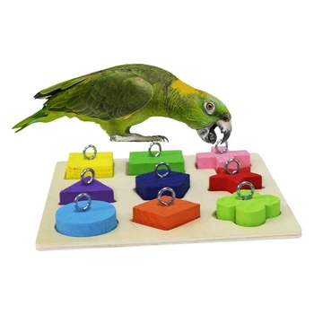 Paukščių gybos Mokymo Žaislas Papūga Švietimo Žaislai Papūga Medinių Blokas Įspūdį Žaislas, skirtas Mažų ir Vidutinių Papūgos ir Paukščiai