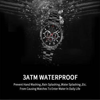 Relogio Masculino Carsikie Vyrų Mados Žiūrėti Vandeniui Nerūdijančio Plieno Kvarciniai Laikrodžiai Vyrų Prabangių Verslo Suknelė Laikrodį