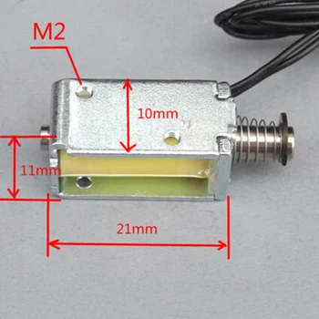 1pc DC 12V Siurbimo Micro Elektromagnetas Pavasario Push Pull Tipo Magnetinis Strypas Magnetas 4mm