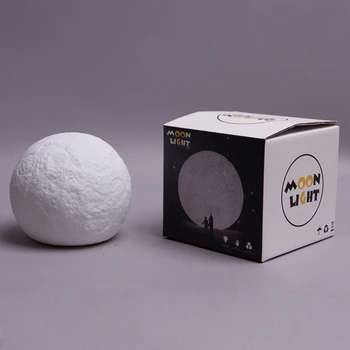 3D Spausdinimo Stalo Lempa Mėnulis Miegamojo Lovos Naktį Šviesos Dovanos Įkrovimo Mėnulis Staliniai Šviestuvai Spalvinga Pakeisti Lentelę lengvos Jungiklis