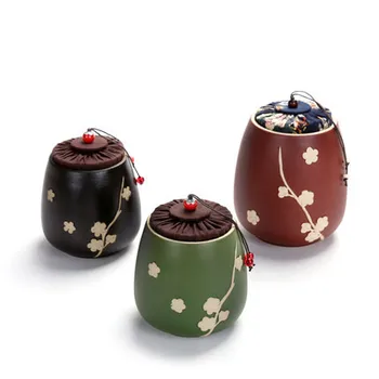 Didelės talpos keramikos arbatos skardinės Kinijos Tulpės Pu'er arbatos sandarios skardinės bunda arbatos narvuose Buitinių didelių rezervuarų Nemokamas Pristatymas