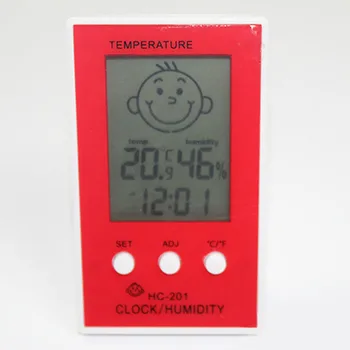 Kūdikio Šypsena LCD Ekranas Namo Drėgmėmačiu Drėgmės Matuoklis Skaitmeninis Laikrodis, Termometras, Patalpų Lauko Tiksli