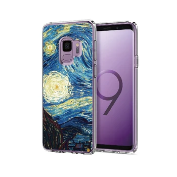 Van Gogh Žvaigždėtą Naktį Saulėgrąžų Samsung Galaxy Note 8 9 10 A7 A8 S8 S9 S10 S20 Plus Soft Crystal Slim Apsaugos Aiškiai