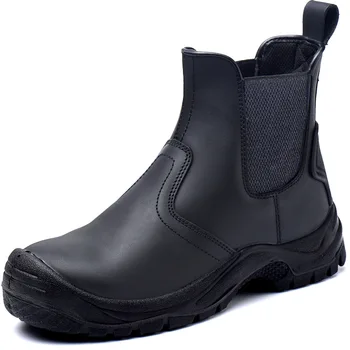 Vyriškos laisvalaikio plieno nosys darbo saugos batus, statybos aikštelės darbuotojas batai pavasario rudens nekilnojamojo odos apsaugos kulkšnies botas
