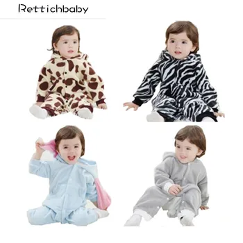 Mažmeninės prekybos Naujas mados Naujagimių Mielas Gyvūnų stiliaus Kūdikių romper Pavasarį ir rudenį kūdikių viršutiniai drabužiai Zebras, Leopardas, Dramblys Triušis romper