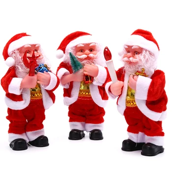 Elektros Dainavimo Santa Claus Žaislas, Lėlė su Muzika Namų Dekoro Kalėdų Dovanos