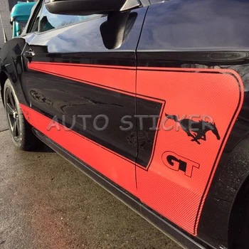 Ryškiai Raudonos 3D Anglies Pluošto Vinilo Automobilių Okłady Automobilių stiliaus Carbonfiber 3d Automobilių Apvyniokite Folija klijuojamas Lipdukas Automobilį, Motociklą Decal